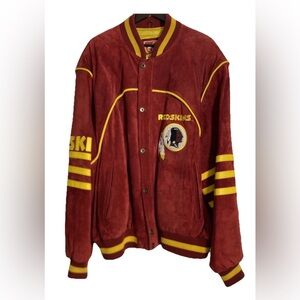 Carl Banks x GIII MEN’S SUEDE LEATHER WASHINGTON REDSKINS JACKET Size 2XL VGC